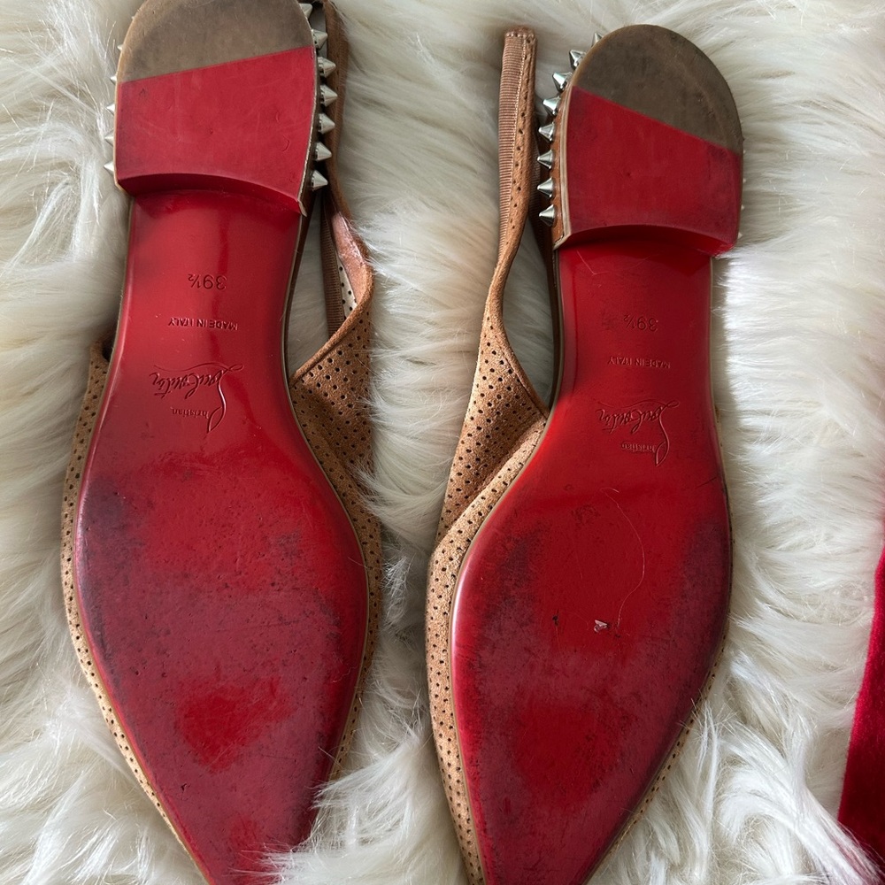 Christian Louboutin Brown Perforated Heels - Picture 7 of 8